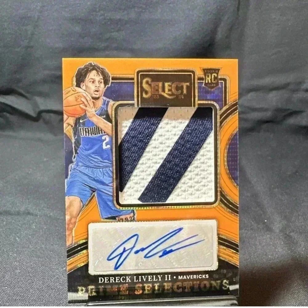 Dereck Lively II 2023-24 Panini Select RPA FOTL Orange Pulsar Patch Auto 20/30